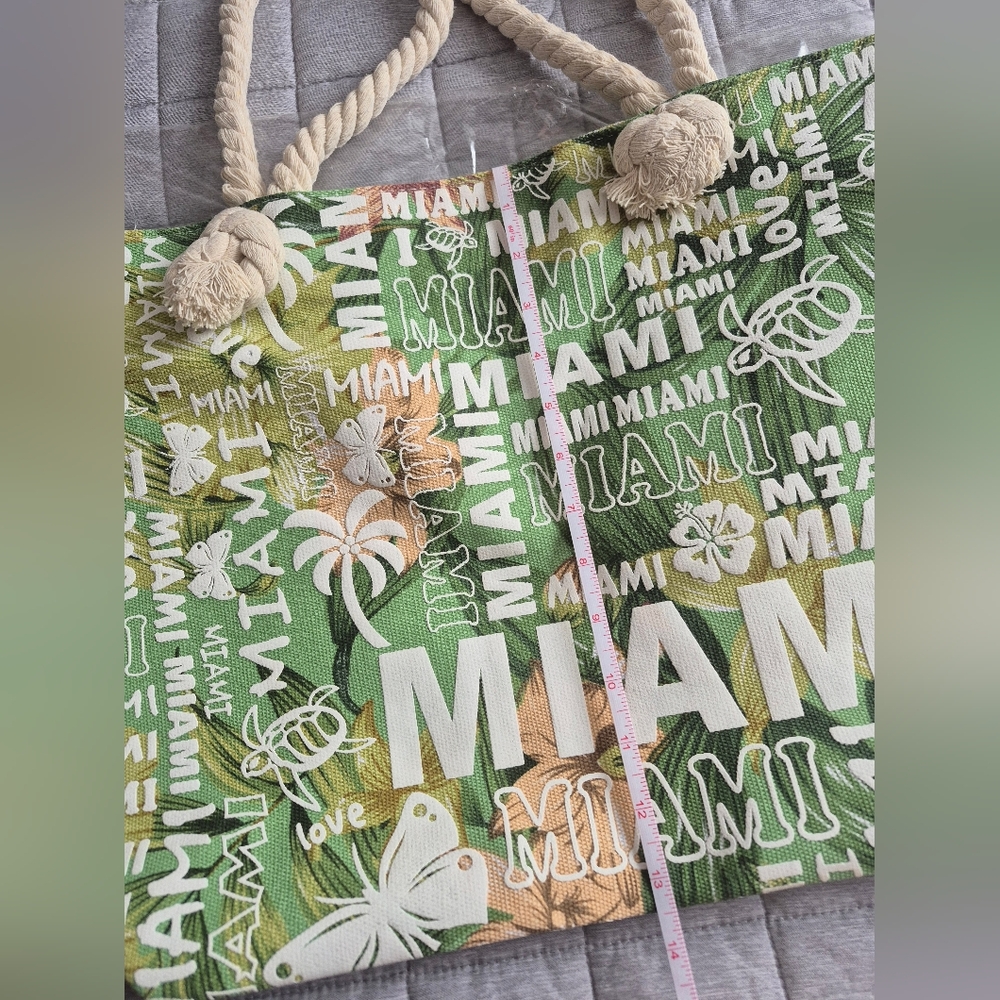 📢2/25‼️ NWT Miami Beach Tote Bag - Picture 6 of 11